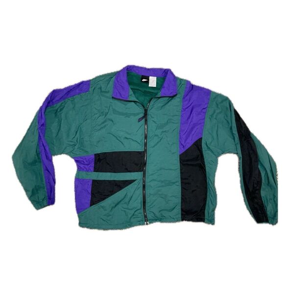 NIKE Vintage Men's Black Label Full Zip Windbreaker Jacket Medium H4-03-07-NAC - Picture 1 of 8